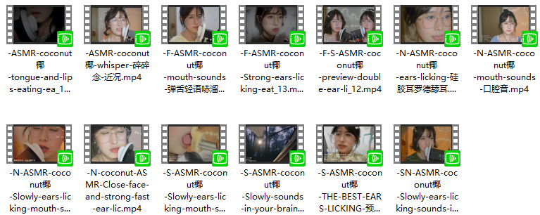 B站 其实是椰子啦 asmr舔耳合集 13V 2.78GB  ASMR福利 ASMR舔耳 ASMR催眠 ASMR音频 中文音声 第2张